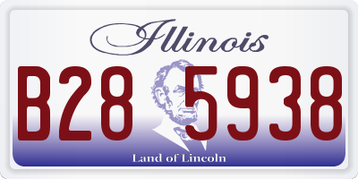IL license plate B285938