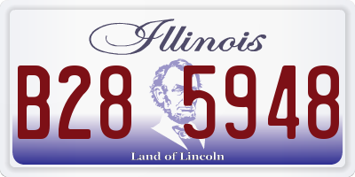 IL license plate B285948