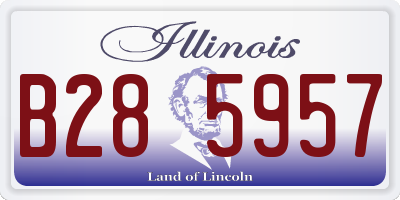 IL license plate B285957