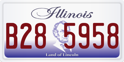 IL license plate B285958