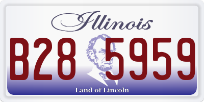 IL license plate B285959