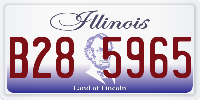 IL license plate B285965