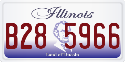 IL license plate B285966