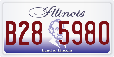IL license plate B285980