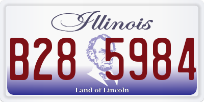 IL license plate B285984