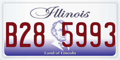 IL license plate B285993