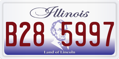 IL license plate B285997