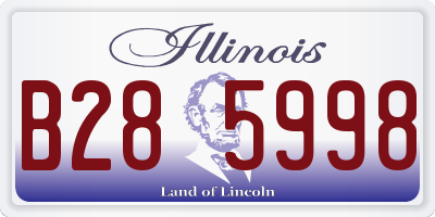 IL license plate B285998