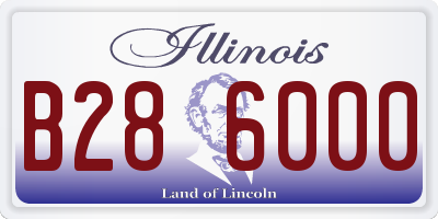 IL license plate B286000