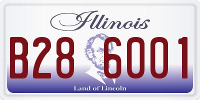 IL license plate B286001