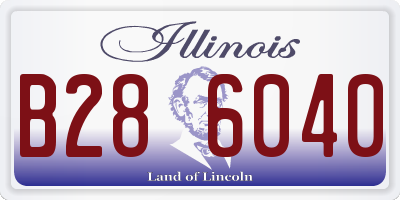IL license plate B286040