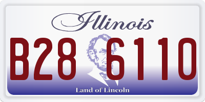 IL license plate B286110
