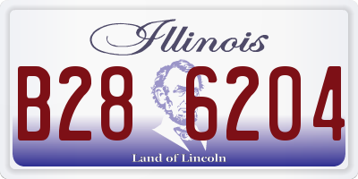 IL license plate B286204