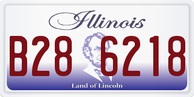 IL license plate B286218