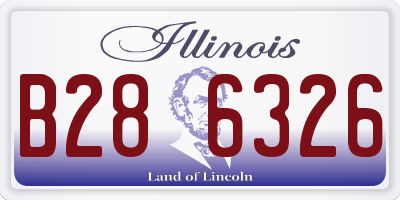 IL license plate B286326