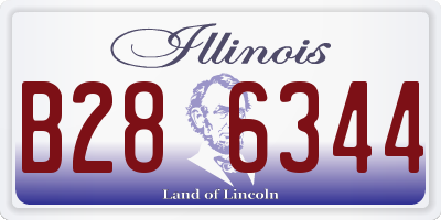 IL license plate B286344