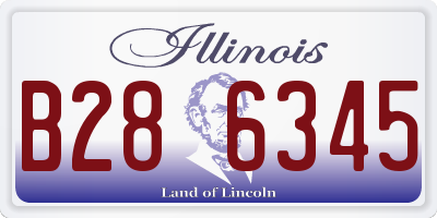 IL license plate B286345