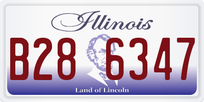 IL license plate B286347