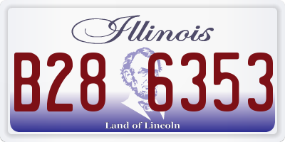 IL license plate B286353