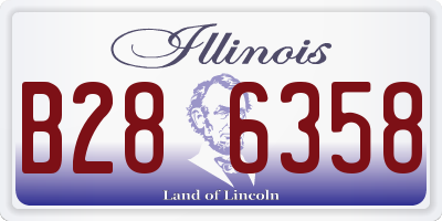 IL license plate B286358