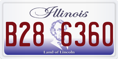 IL license plate B286360