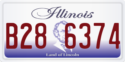 IL license plate B286374
