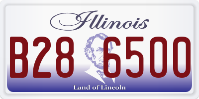 IL license plate B286500