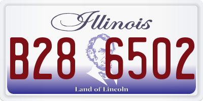 IL license plate B286502