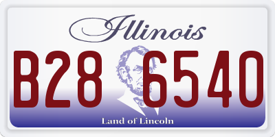 IL license plate B286540