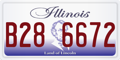 IL license plate B286672