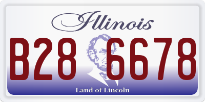 IL license plate B286678