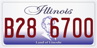 IL license plate B286700