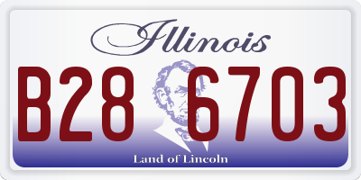 IL license plate B286703