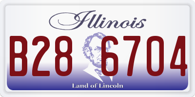 IL license plate B286704