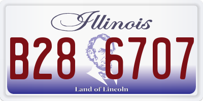IL license plate B286707