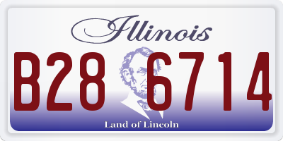IL license plate B286714