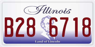 IL license plate B286718