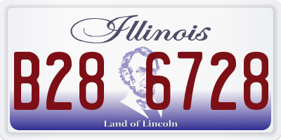 IL license plate B286728