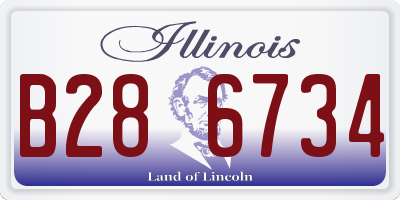 IL license plate B286734