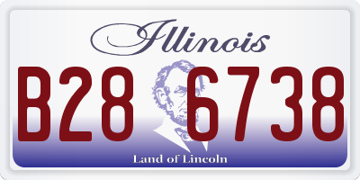 IL license plate B286738