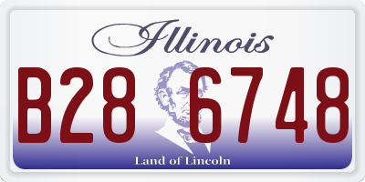 IL license plate B286748