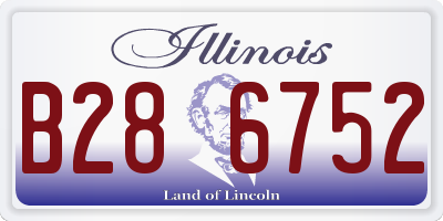 IL license plate B286752