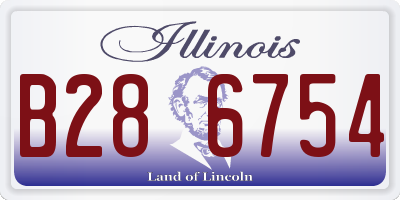 IL license plate B286754