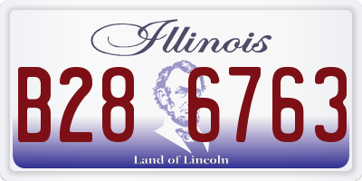 IL license plate B286763