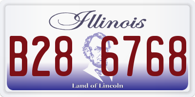 IL license plate B286768