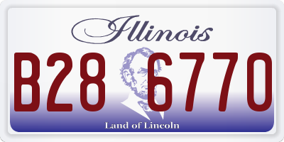 IL license plate B286770