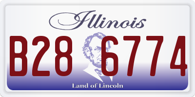 IL license plate B286774
