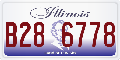 IL license plate B286778
