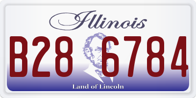 IL license plate B286784