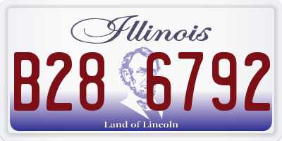 IL license plate B286792